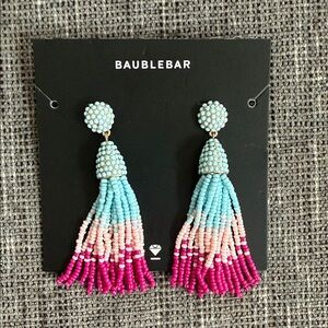 BaubleBar Multicolor Beaded Tassel Earrings